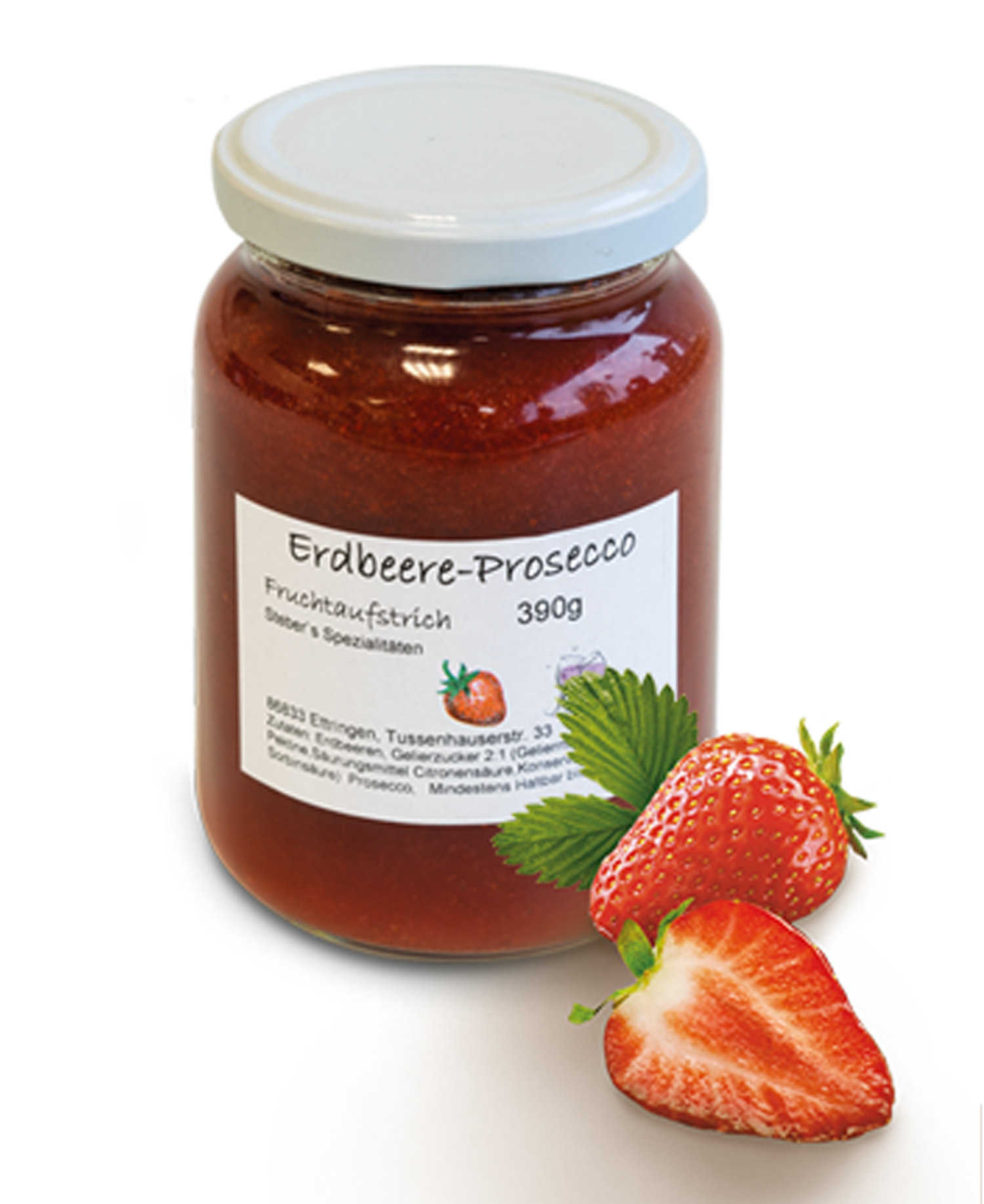 Erdbeer-Prosecco-Fruchtaufstrich